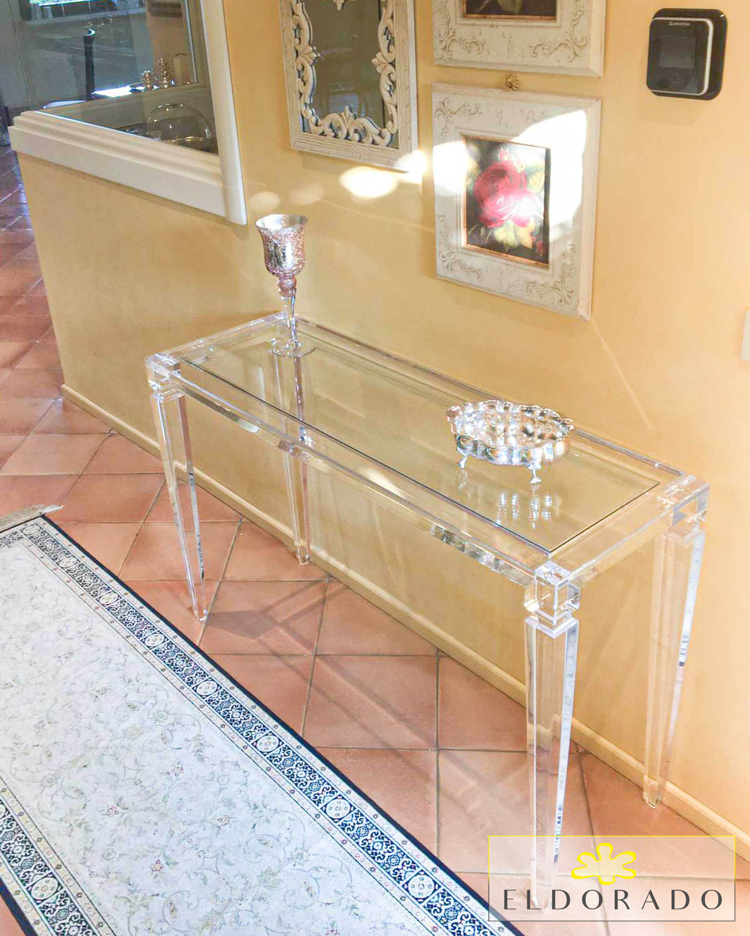 Consolle plexiglass LV1 cm 120 x 40 h.75